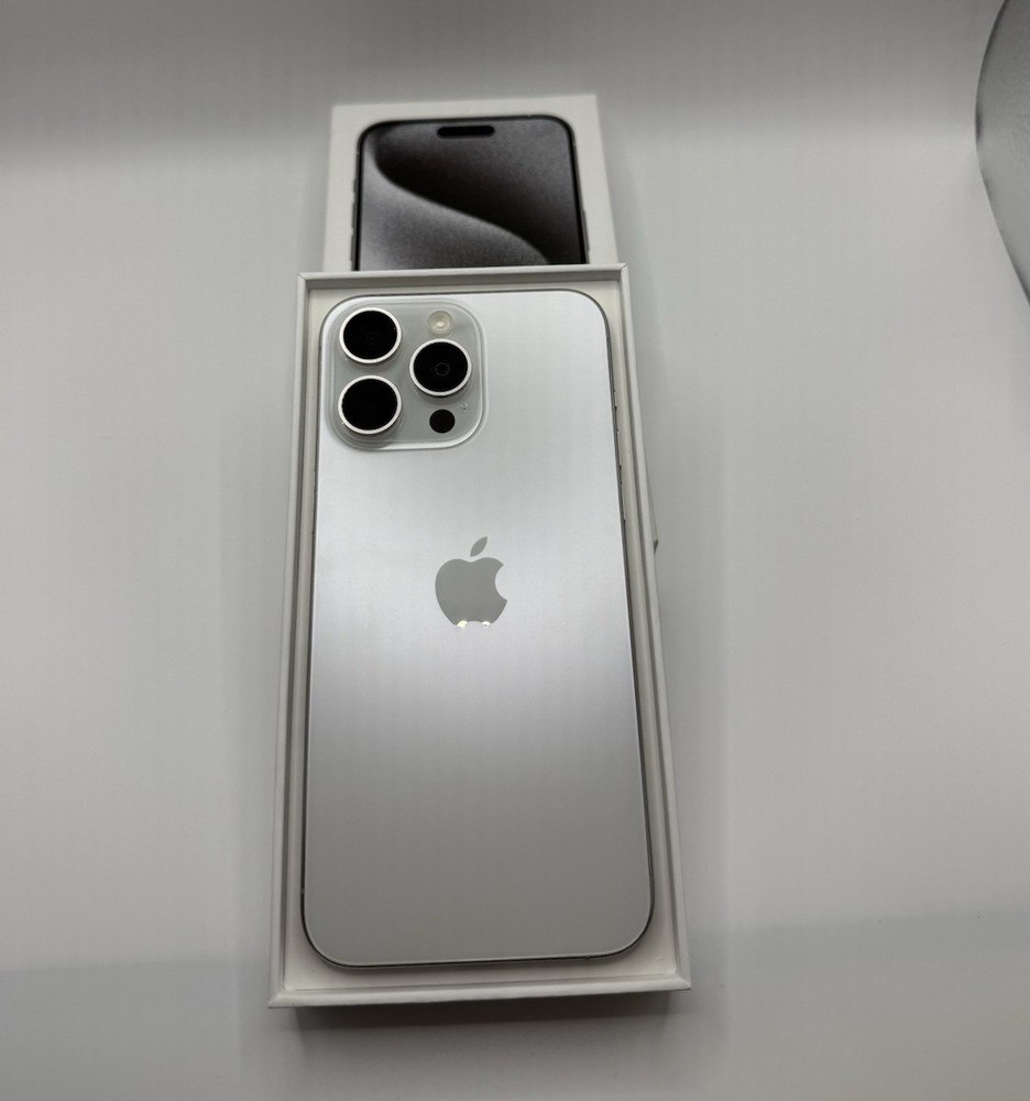 Apple iPhone 15 Pro Max 256GB Silver Factory Unlocked eSIM 48MP Face ID