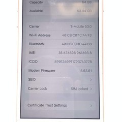 **READ** Apple iPhone 8 64GB T-Mobile Rose Gold A1905 BH 75%