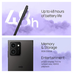 HMD Skyline 5G | Android 14 | Unlocked Smartphone | Dual SIM | 8/256GB | Black