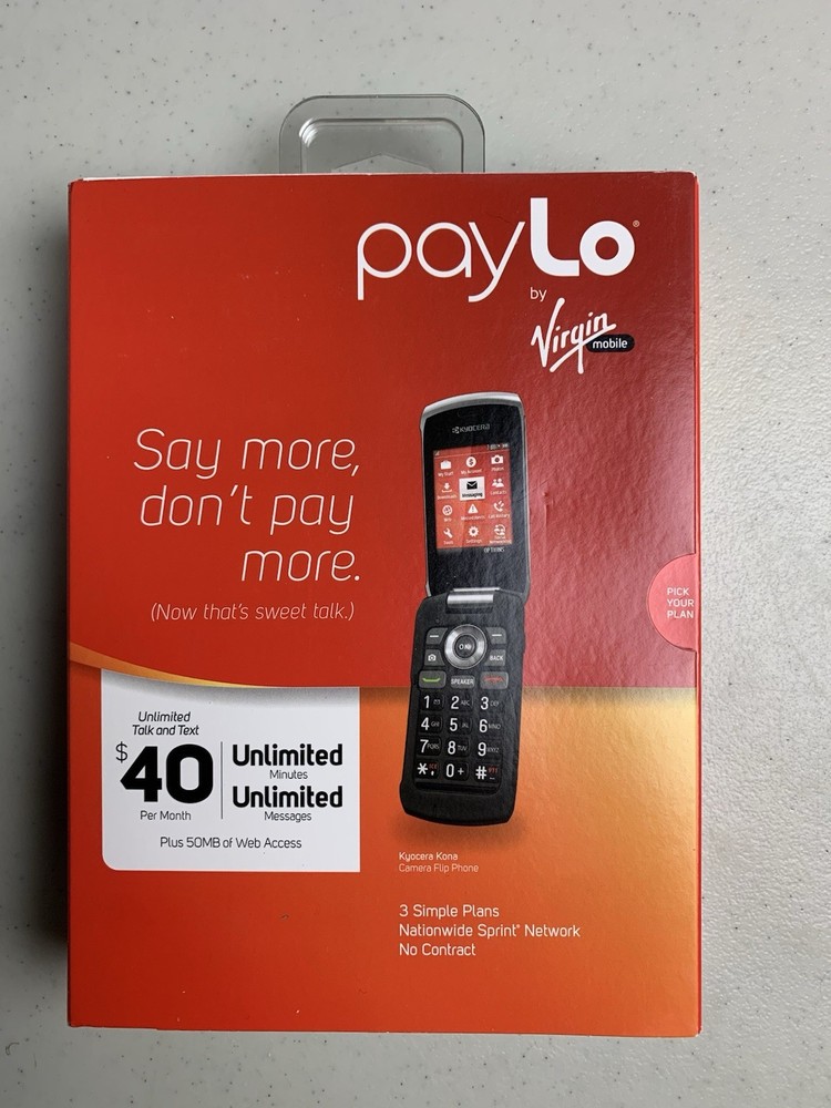 Kyocera Kona Flip Phone Cell Phone Virgin Mobile Cellular New In Box