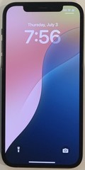 USED BLACK GSM UNLOCKED iPhone 12, 64GB A2172 MGEF3LL/A WITH 85% BATTERY HEALTH