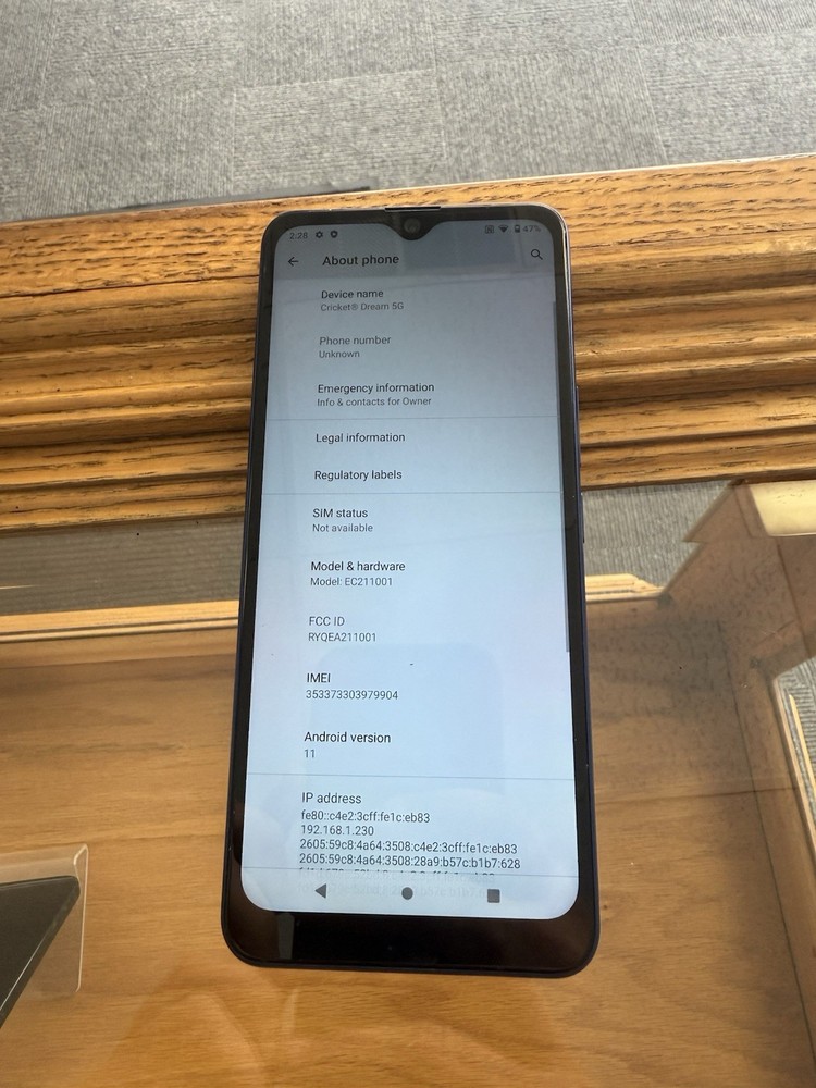 Cricket Dream 5G (EC211001) 64GB (Cricket Wireless) Smartphone – Clean IMEI