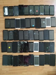 Lot of 50 Mixed Brand LG/SKY/BLU/hTC and other 32GB/16GB/8GB Smartphone For part