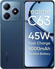 Realme C63 4G (RAM 4GB, 128GB)Blue 6.74″ 50MP T612 Processor Global Version