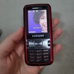 Samsung Messager SCH-R450 Red Slider Cell Phone 3G READ No Battery