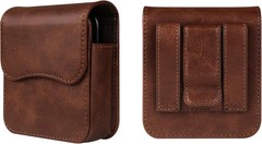 Leather Belt Clip Holster with Card Holder for Samsung Galaxy Z Flip 7 6 5 4 3