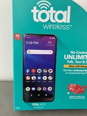 Total Wireless NIB TCL A2X 32GB Black 4G LTE No Contract Hotspot Talk Text Data