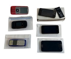 (PARTS/REPAIR) Lot 6 Phones iPhone 4S Samsung Galaxy Azumi Nokia Tracphone Rant