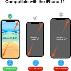 2PCS Glass Screen Protector for iPhone 11 & iPhone XR 6.1 Inch Tempered Glass
