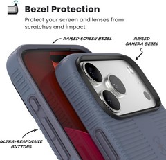 Speck CANDYSHELL Grip Case for iPhone 17 Pro Max – Mystery Blue/Faded Denim