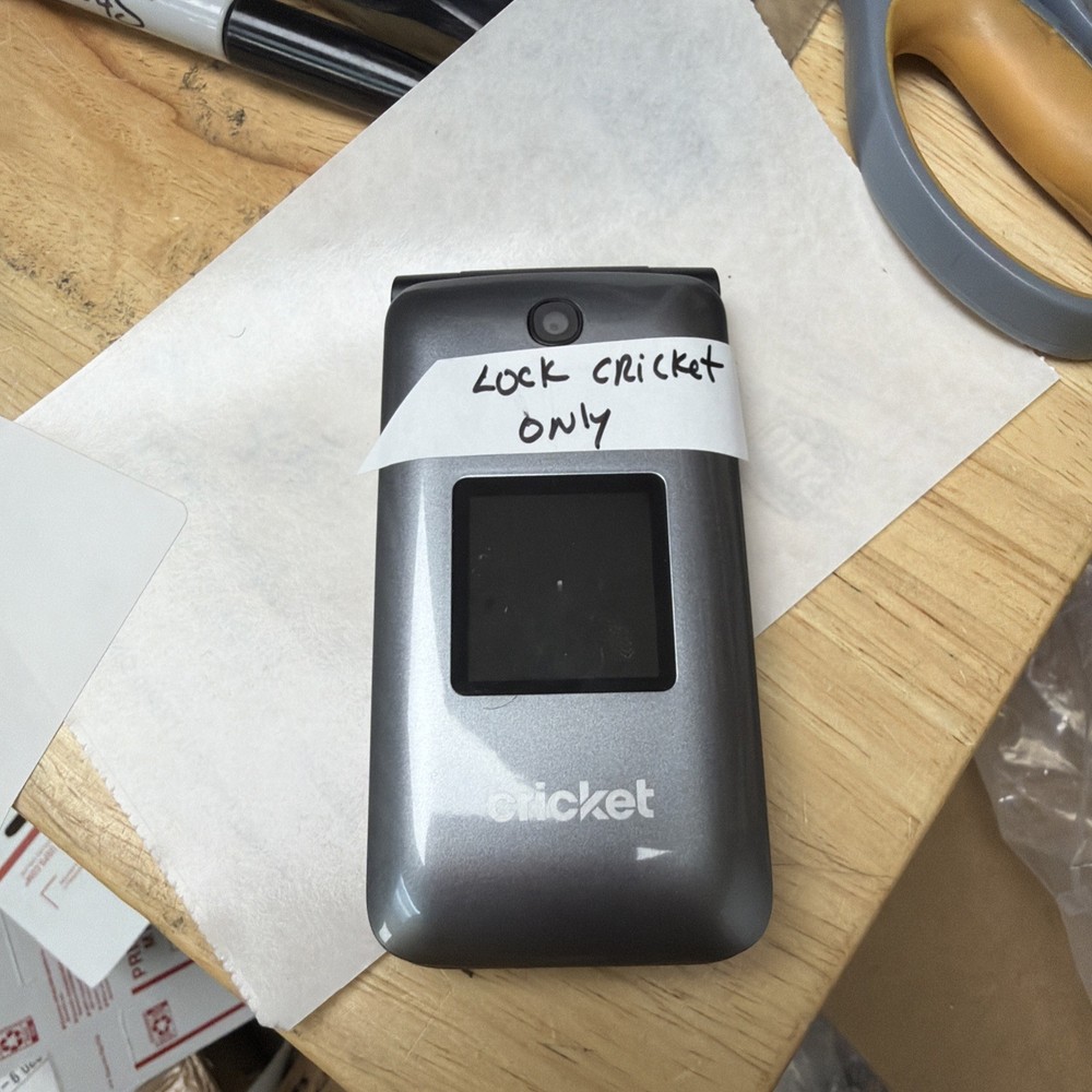 Alcatel QuickFlip 4044C Cricket Wireless Flip Phone 4G LTE Black Cricket Only