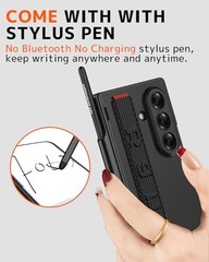 Carbon Fiber Strap for Samsung Galaxy Z Fold 7 Case with S Pen Holder & Stylus