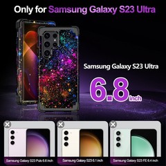 Three Layer Heavy Duty Case for Galaxy S23 Ultra 6.8 Inch Shockproof Protection