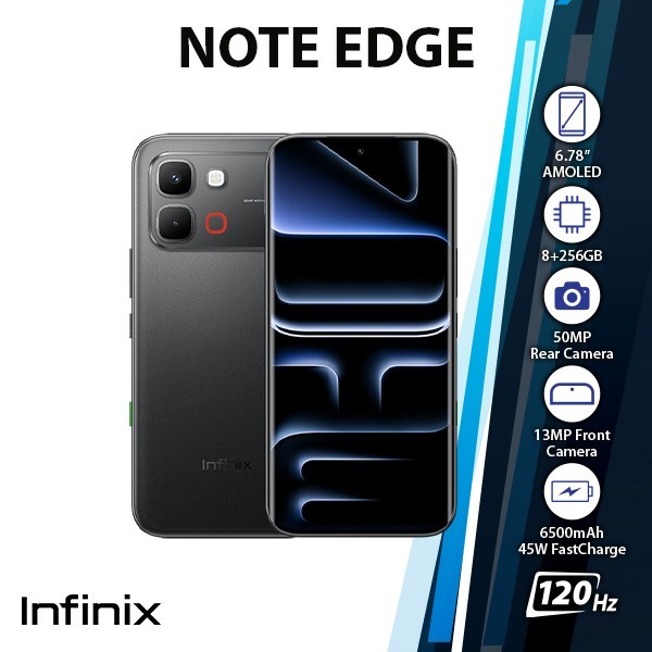 Infinix Note Edge 5G Android Cell Phone (BLACK/8GB+256GB/Dual SIM/Unlocked)