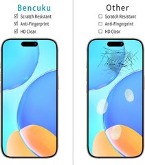 2PCS Tempered Glass Screen Protector for iPhone 17 Pro Max 6.9 Inch Full Coverag