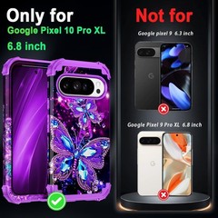 Google Pixel 10 Pro XL Case, Glow in The Dark Three Layer Heavy Duty Protection