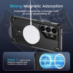 For Samsung Galaxy S26 Ultra Case with 1x Screen Protector, Invisible Kickstand