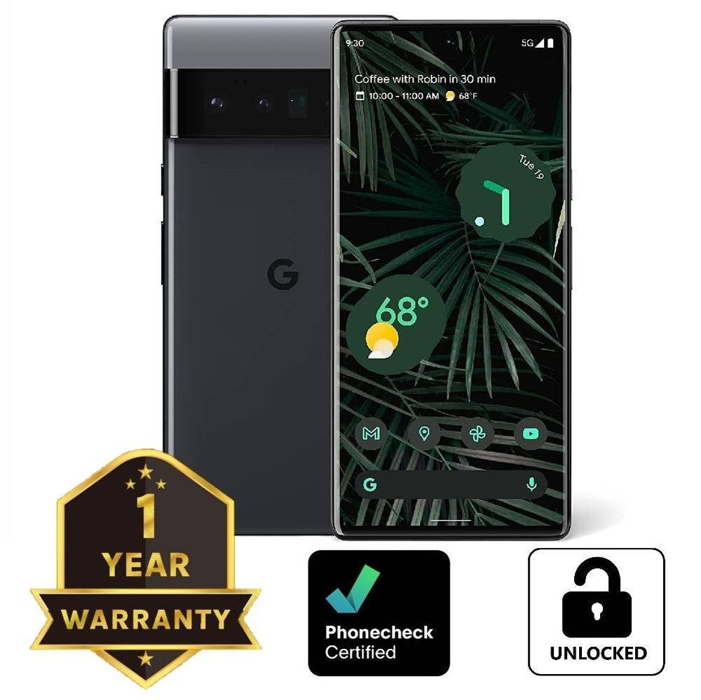 Google Pixel 6 Pro – 128 GB – Stormy Black (Unlocked) Smartphone – Excellent