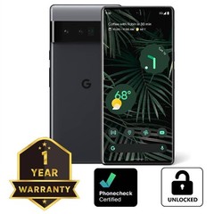 Google Pixel 6 Pro – 128 GB – Stormy Black (Unlocked) Smartphone – Excellent