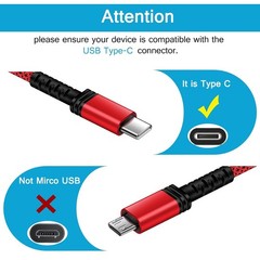 10FT USB-C to USB-A Fast Charging Cord for iPhone 17, 16 Pro, Samsung Galaxy S25