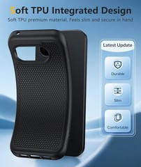 FNTCASE Matte Finish Black Shockproof Case for Google Pixel 10A – 14ft Drop Test