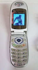 LG VX3300 Verizon Wireless Flip BLACK BLUE Faceplate Cell Phone Clean Working