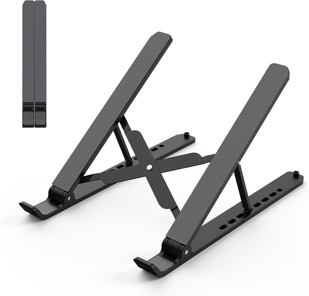 Laptop Stand for Desk, Adjustable Laptop Riser ABS+Silicone Foldable Portable No