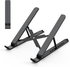 Laptop Stand for Desk, Adjustable Laptop Riser ABS+Silicone Foldable Portable No