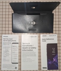 Samsung Galaxy S9 Box with factory-sealed accessories, phone not included