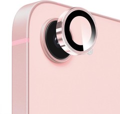 3 Pack Camera Lens Protector for iPhone 17e / 16e, Metal Aluminum, Pink