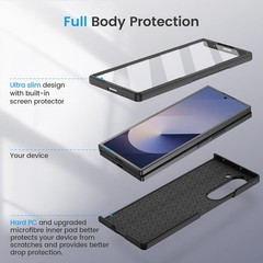 Full Body Case & Built-in Screen Protector for Galaxy Z Fold 6 Support Wireless