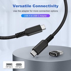 60W USB-C Fast Charger Adapter for Samsung Galaxy S24 S23, 10FT Cable