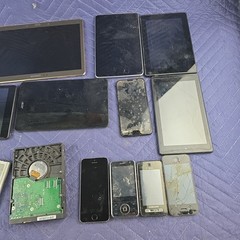 19 pcs Assorted Cell Phones, Tablet Mis. Electronic Parts, Scrap Gold Recovery