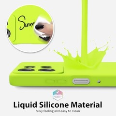 Cute Liquid Silicone Case for Motorola Moto G Power 2025, Neon Green Lime