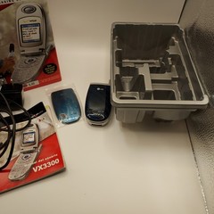 LG VX3300 Verizon Wireless Flip BLACK BLUE Faceplate Cell Phone BRAND NEW w/box