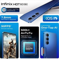 Infinix Hot 60 5G+ (BLUE 128GB 6GB RAM) Dimensity 7020 Processor Global Version