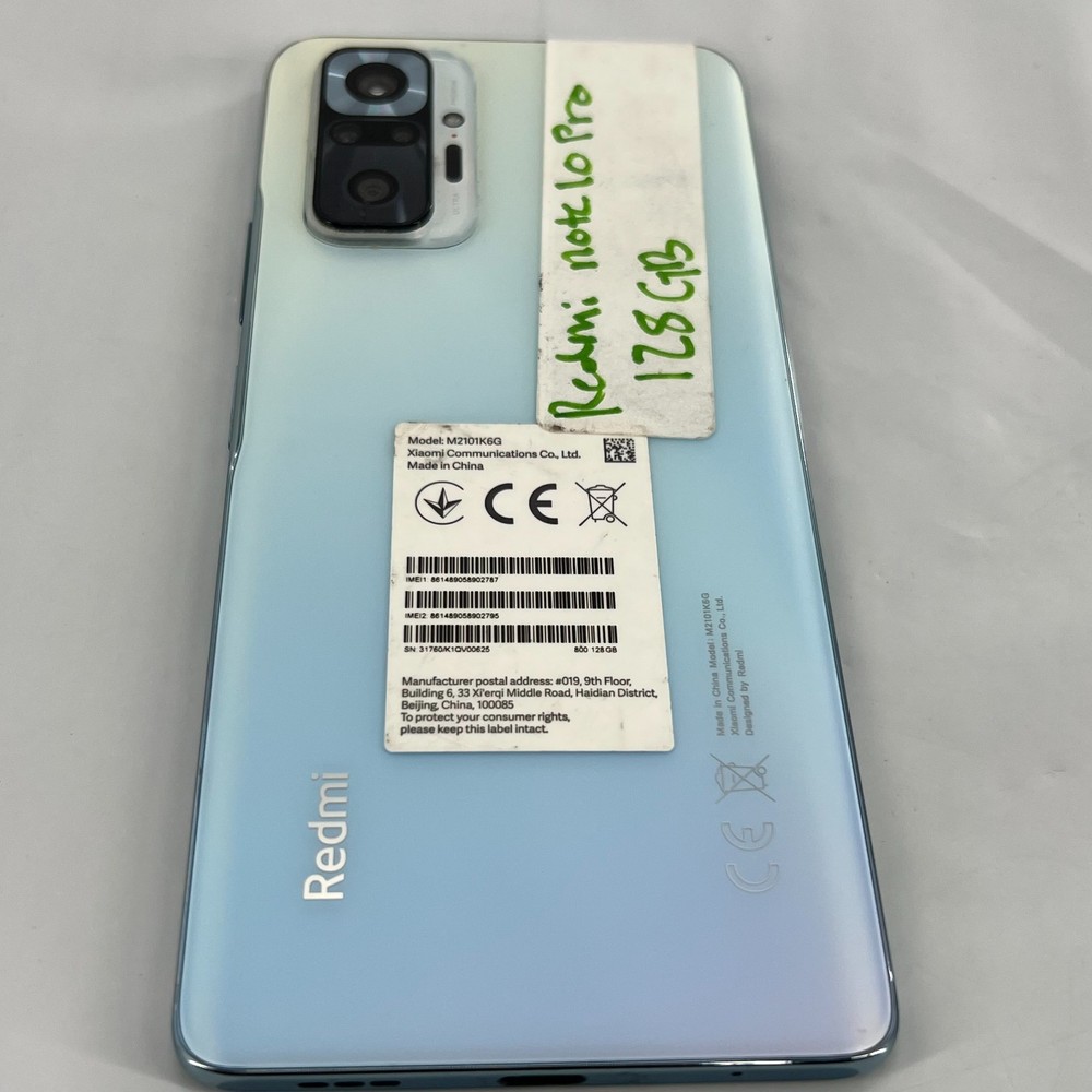Xiaomi Redmi Note 10 Pro 128GB Glacier Blue Factory Unlocked M2101K6G