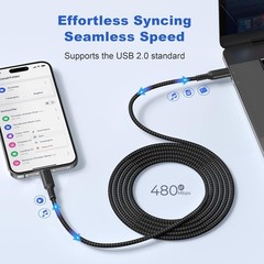 60W USB-C Fast Charger Adapter for Samsung Galaxy S24 S23, 10FT Cable