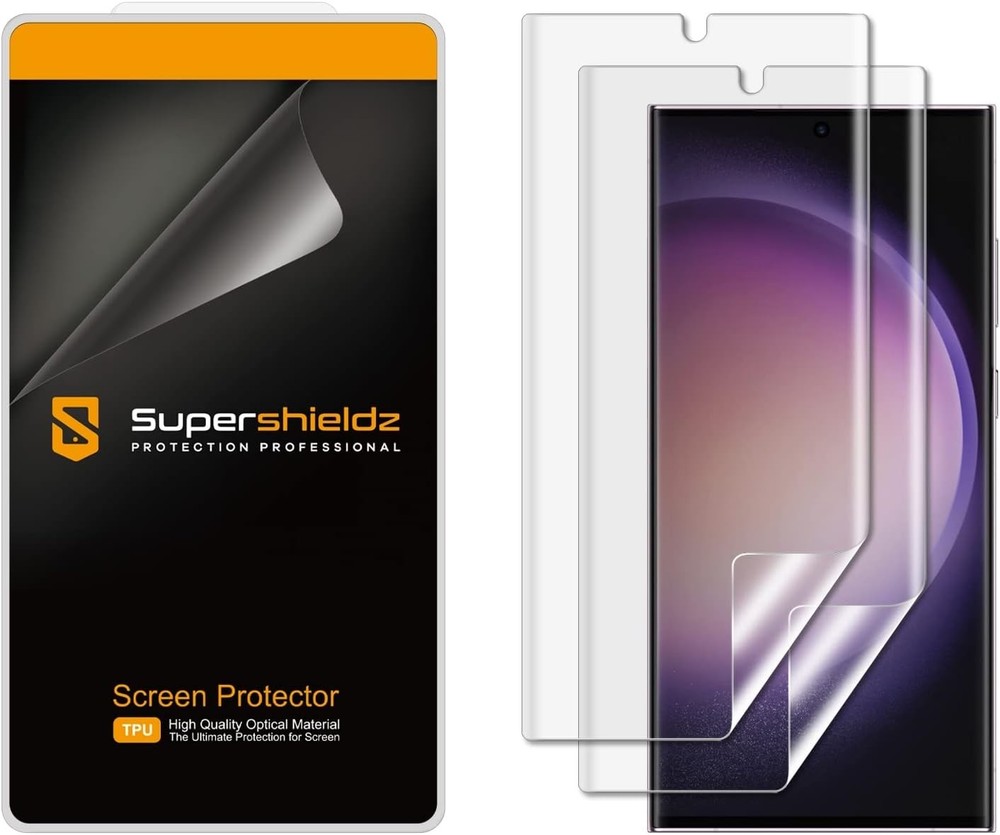 2 Pack High Definition Clear Shield Screen Protectors for Samsung Galaxy S23 Ult