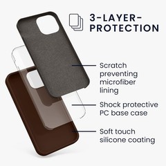 Case for Apple iPhone 13 mini – TPU Silicone Phone Cover with Soft Finish – Choc