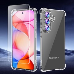 Phone Case for Samsung Galaxy S26 with Tempered Glass Screen Protector, Clear TP