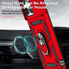 Red Case for Motorola Moto Edge 2025 with HD Screen Protector & Slide Camera Cov