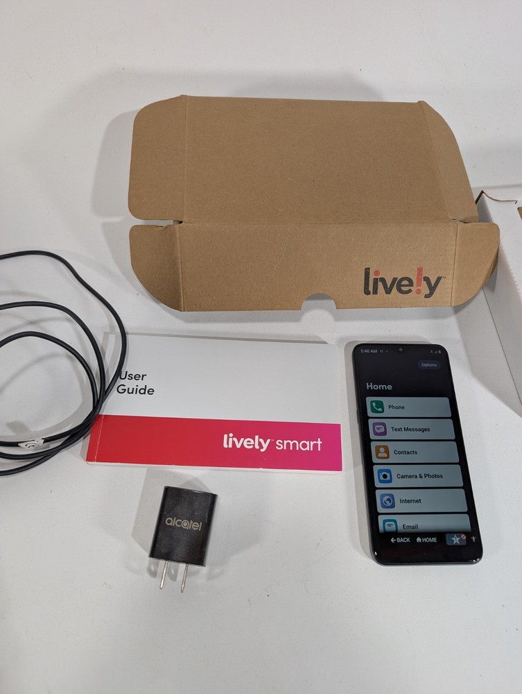 Lively Jitterbug Smart3 Smartphone for Seniors, 6.2″ Screen Black – Barely Used