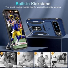 Case for Google Pixel 10 Pro XL with Slide Camera Cover and Screen Protector, Na