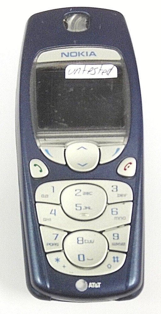 Nokia 3595 – Blue and Gold ( AT&T ) Cellular Candybar Phone – Untested