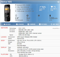 Nokia N85 Slider Mobilephone GPS 3G HSDPA 900 / 1900 / 2100 WIFI5MP Unlocked