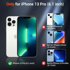 Magnetic for iPhone 13 Pro Case Translucent Matte Shockproof Phone Case, Black