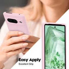 LoeoeL Soft Rubber Case for Google Pixel 8, Ultra Thin Minimalist Design in Rose