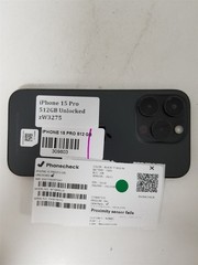 Apple 15 Pro 512GB Back A2848 (Unlocked) Discounted zW3275