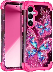 Galaxy S24 5G Case, Glow in The Dark Three Layer Heavy Duty Shockproof Rugged Ha